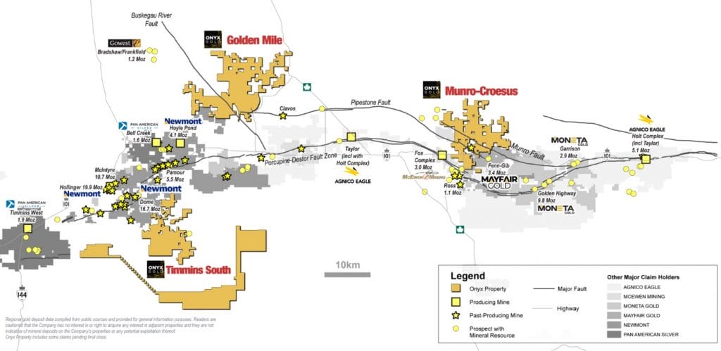 Onyx Gold (tsxv:onyx) Announces High Grade Gold Results From First Six Drills At Munro Croesus Project At Gm Vein