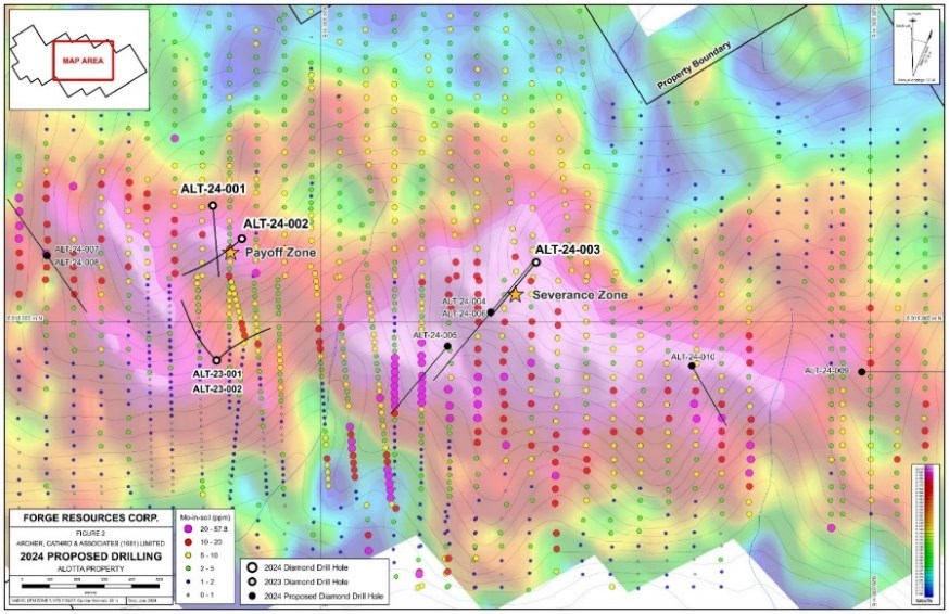 Forge Resources (cse:frg) Announces Completion Of First Two Drill Holes At Alotta Project In Yukon