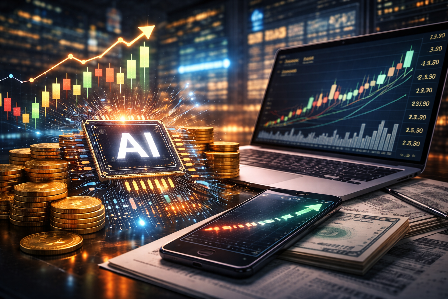 Photorealistic scene of copper mining operations with extracted copper materials and heavy industrial equipment highlighting rising demand for the metal.