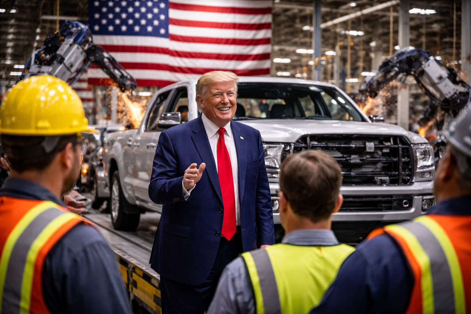 Trump’s Detroit Stop Puts U.S. Manufacturing Back in Focus