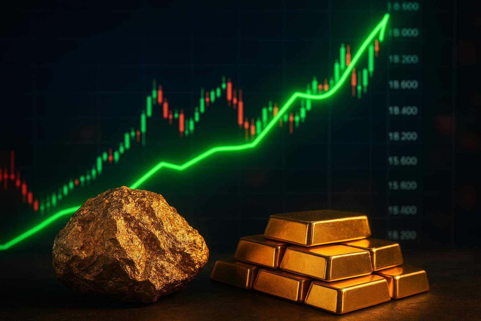 A high-resolution photo of a large open-pit Canadian mine with heavy machinery operating under bright daylight, surrounded by rugged terrain and mineral-rich rock layers.