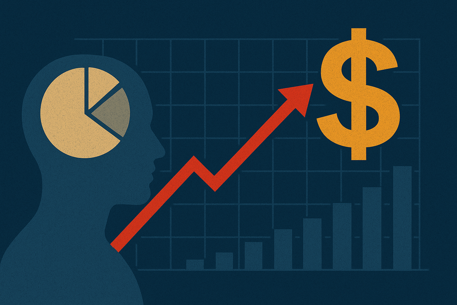 Illustration of Wall Street with the Federal Reserve building, fluctuating market charts, and traders symbolizing market reaction to a Fed interest rate decision.