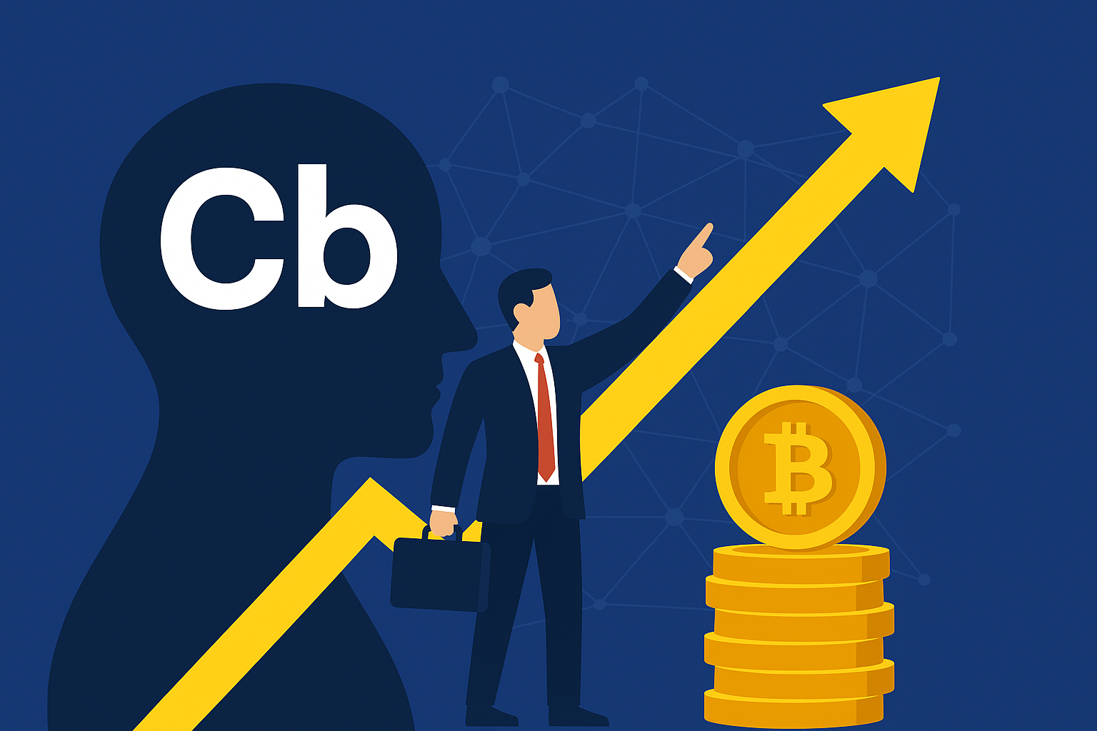 Illustration showing two digital symbols merging — one representing Coinbase and the other 21Shares — over a futuristic financial backdrop with blockchain and ETF icons, symbolizing the fusion of traditional finance and cryptocurrency markets.