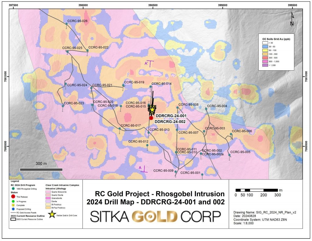 Sitka Gold (tsxv:sig) Discovers Visible Gold In First Ever Diamond Drilling At Yukon’s Rhosgobel Intrusion, Extending Mineralization Beyond Previous Depths