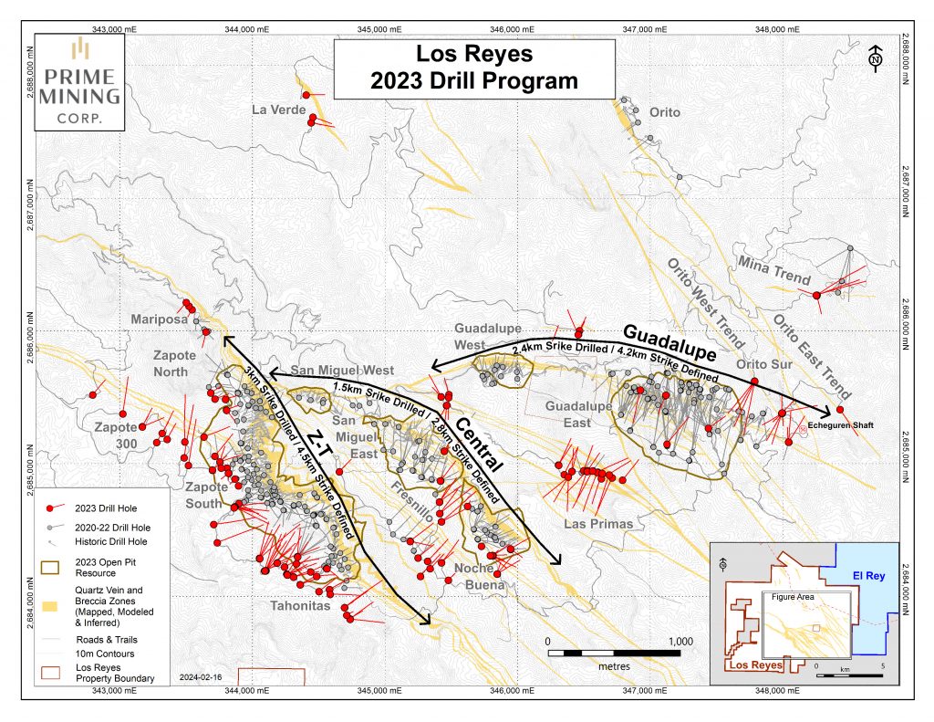 Prime Mining (tsx:prym) Reports Successful 2023 Drill Program At Los Reyes Project In Mexico